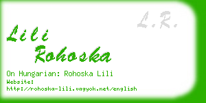 lili rohoska business card